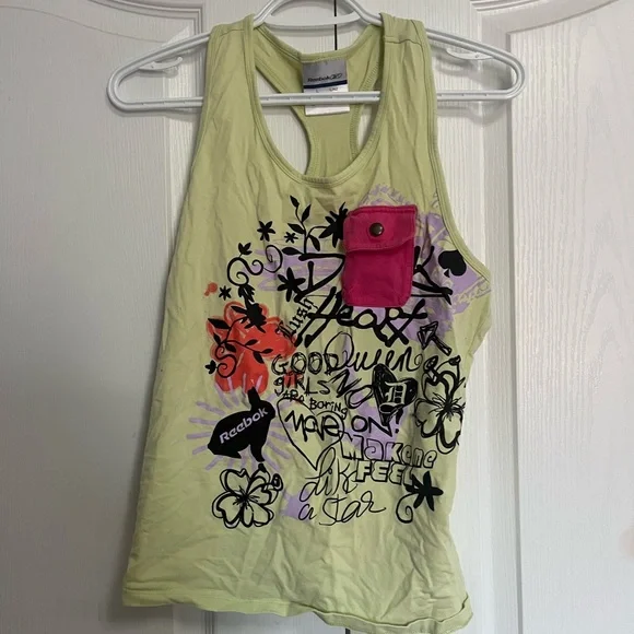 Y2K Reebok Graphic Tank Top - Picture 1 of 5